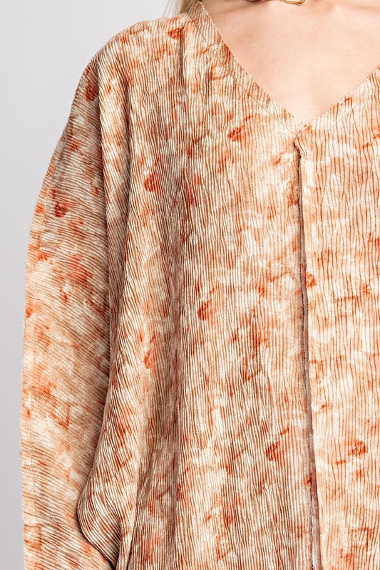 Printed Asymmetrical Pull On Midi Dress