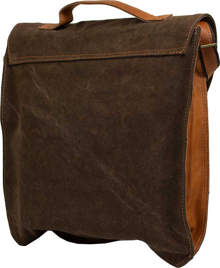 Brown Canvas Crossbody Bag